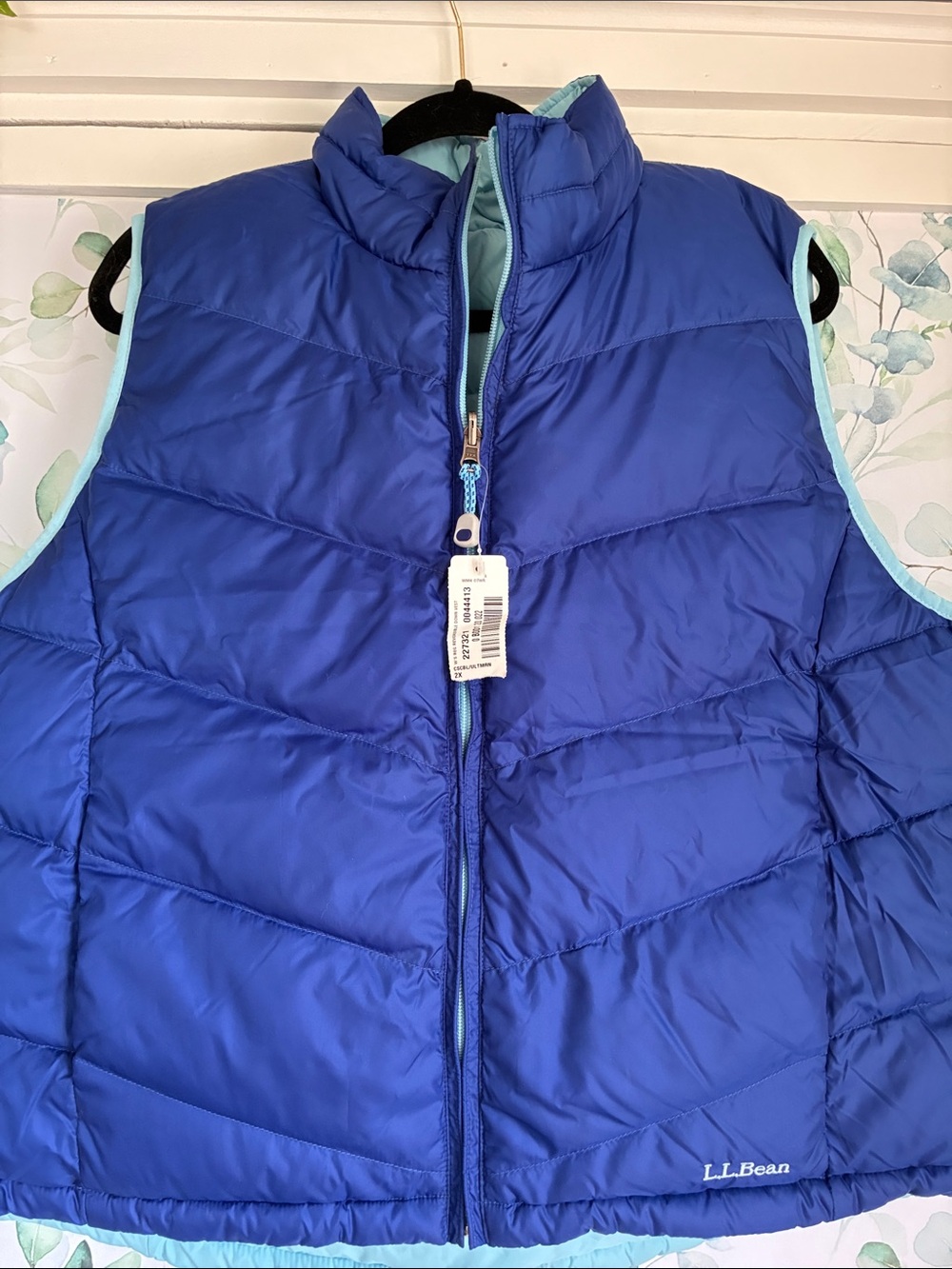 LLBean Ladies reversible down vest